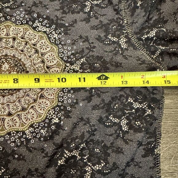 FANG Y2K top Sz M Lace Mandala Long Sleeve shirt Fairy Whimsy Sheer Made in USA - Picture 6 of 8